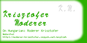 krisztofer moderer business card